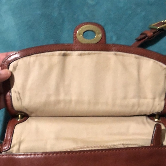 Coach Willis cognac color leather with gold hardware - Picture 12 of 13